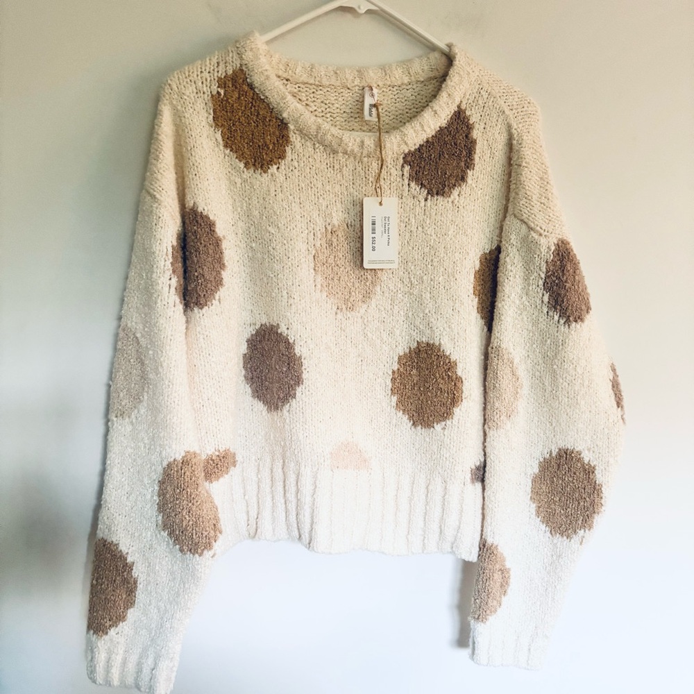 Wishlist’Got to have It Polka Dot Sweater’ NWT